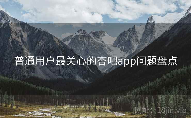 普通用户最关心的杏吧app问题盘点